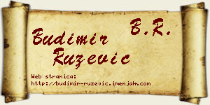 Budimir Ružević vizit kartica
